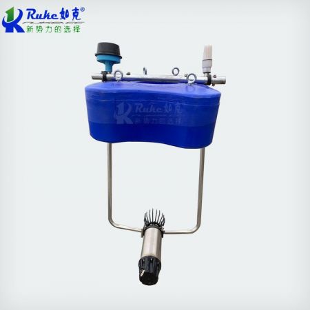 大流量浮筒推流曝氣機高效增氧抗堵塞河道湖泊專用潛水推流充氧