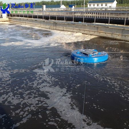 RTP推流式微孔曝氣機河道增氧機魚塘增氧泵