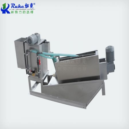 DLT不銹鋼疊螺式污泥濃縮脫水機脫水快出泥干疊螺壓濾機